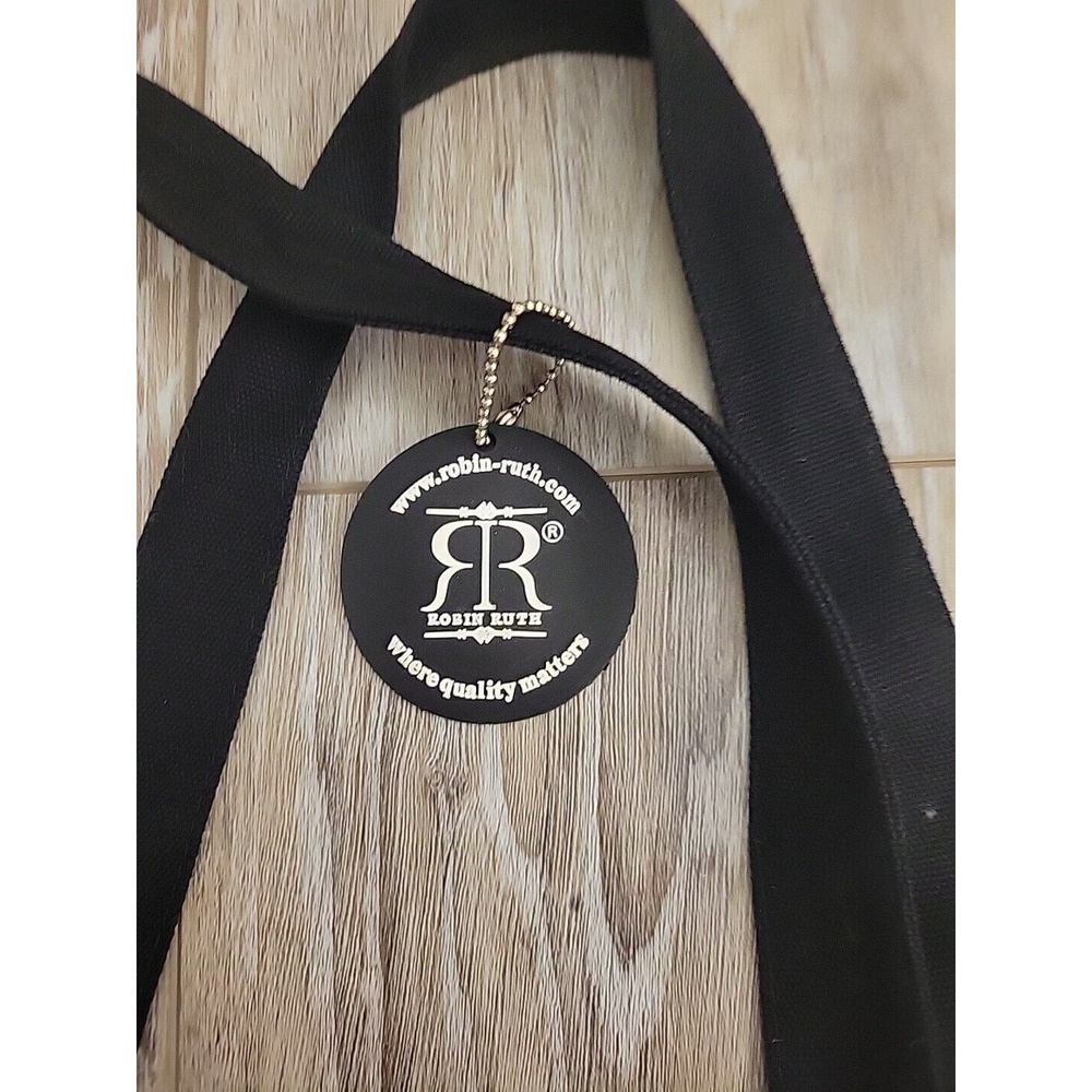 Robin Ruth Sevilla Tote Bag Zipper Closure Black Red Med - Picture 4 of 14